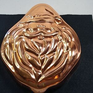 Copper color mold "Santa" wall art Cottagecore Kitsch Grandmacore